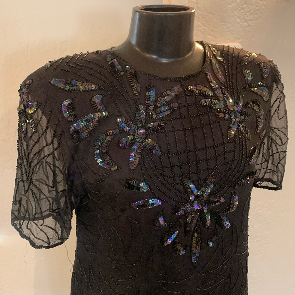 Vintage Jaisgumo Pure Silk Zipper Tunic, Size S